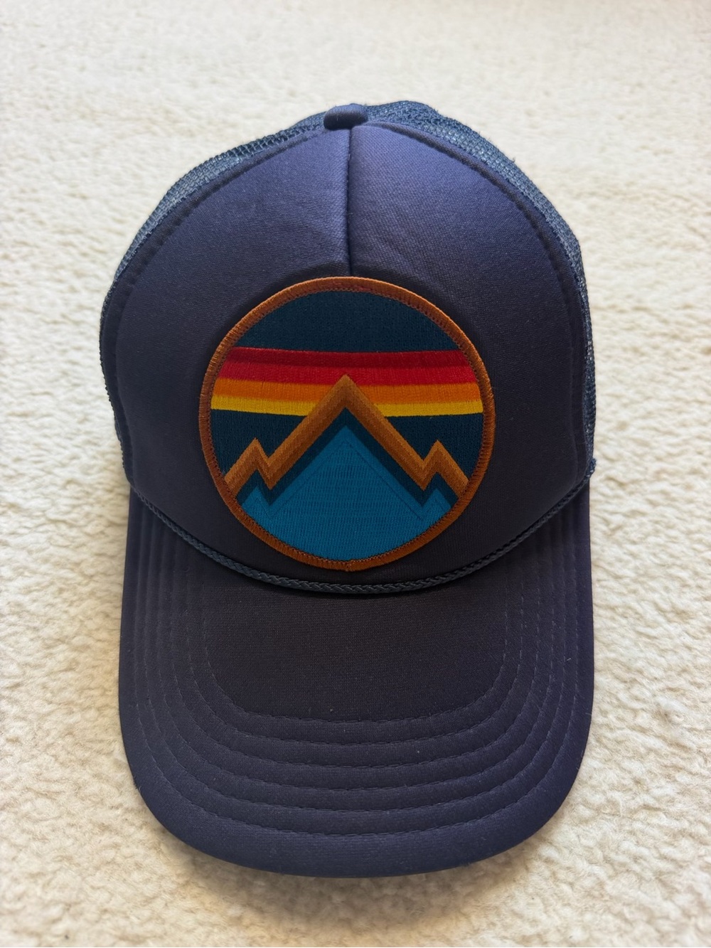 Aviator Nation Navy Rainbow Mountain Trucker Hat